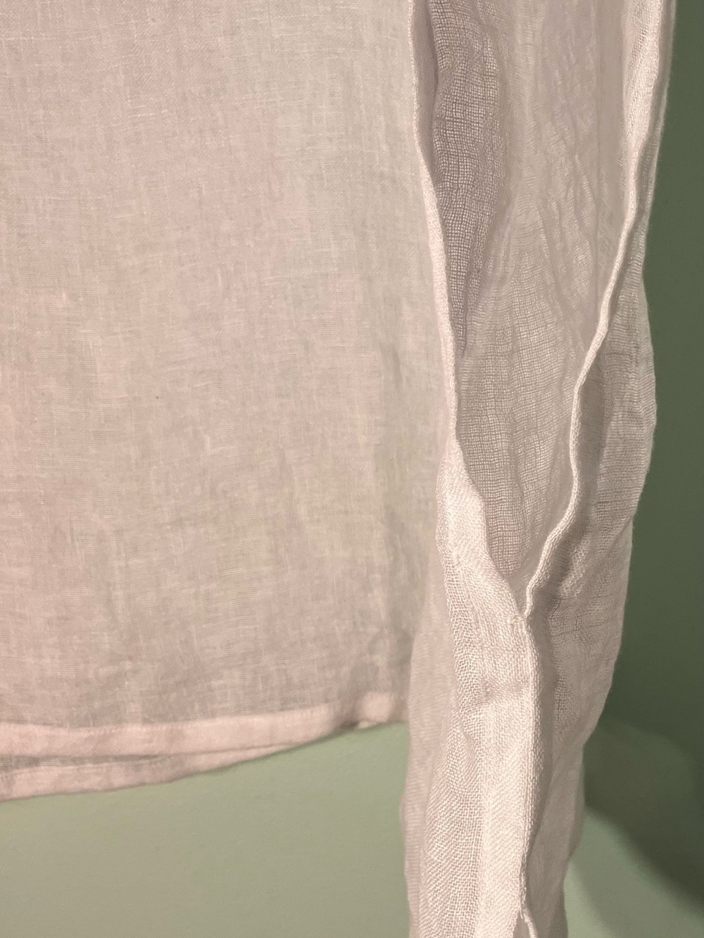 Eileen Fisher Organic Linen Cropped Pullover Poncho S-M - Picture 4 of 6